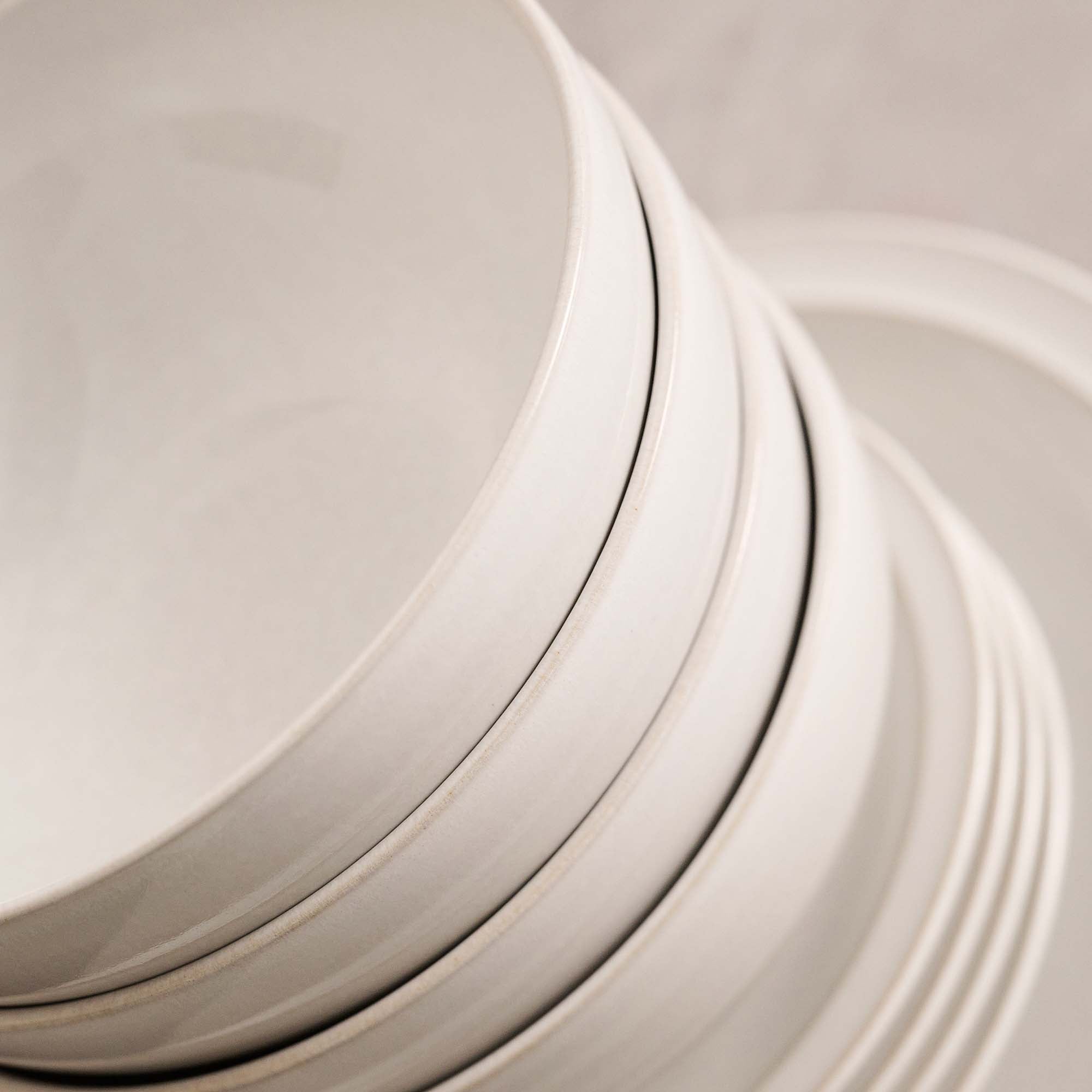 Denby White Set Of 12 Dinnerware Set - Cotton White Tableware Set of 12 Accessories Sterling Home 3