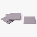 Denby Grey Faux Leather Set of 4 Coasters - DISC Natural Faux Leather Coaster Set of 4 Accessories Sterling Home 2
