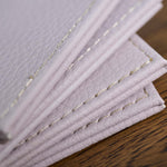 Denby Grey Faux Leather Set of 4 Coasters - DISC Natural Faux Leather Coaster Set of 4 Accessories Sterling Home 4