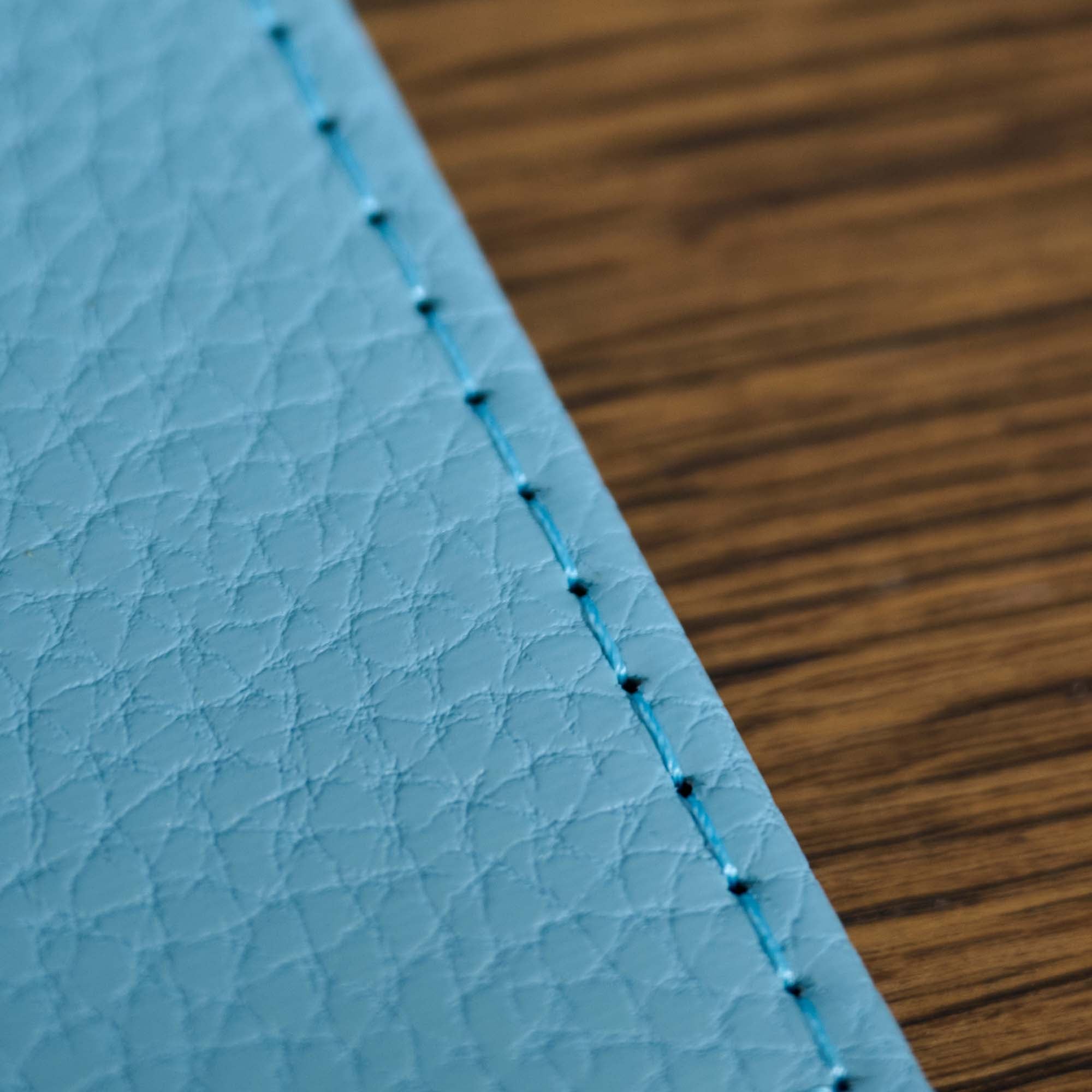 Denby Blue Faux Leather Set of 4 Coasters - DISC Denby Faux Leather Coaster Aqua Set of 4 Accessories Sterling Home 3