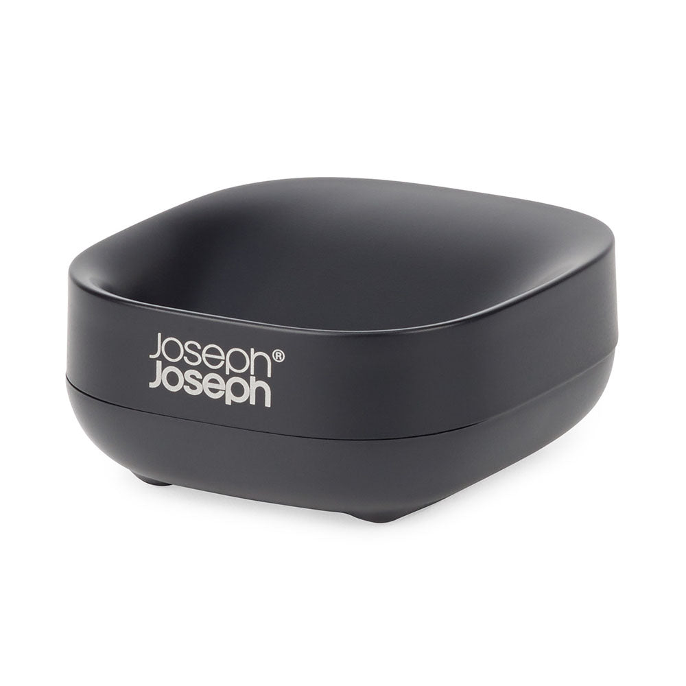 Joseph Joseph Bathroom Black Soap Dish - Slim Compact Soap Dish Matt Black Accessories Sterling Home 2