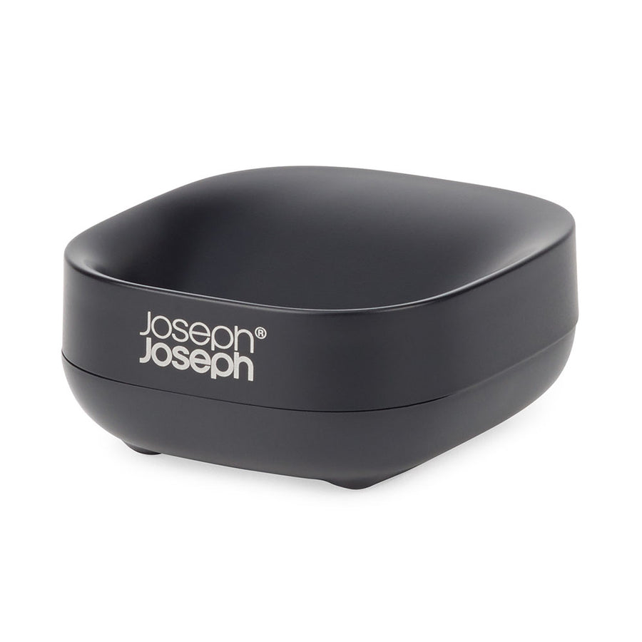 Joseph Joseph Bathroom Black Soap Dish - Slim Compact Soap Dish Matt Black Accessories Sterling Home 2