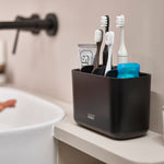 Joseph Joseph Bathroom Black Large Toothbrush Caddy - EasyStore Large Toothbrush Caddy Matt Black Accessories Sterling Home 1