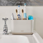 Joseph Joseph Bathroom Cream Large Toothbrush Caddy - EasyStore Toothbrush Large Caddy Ecru Accessories Sterling Home 1