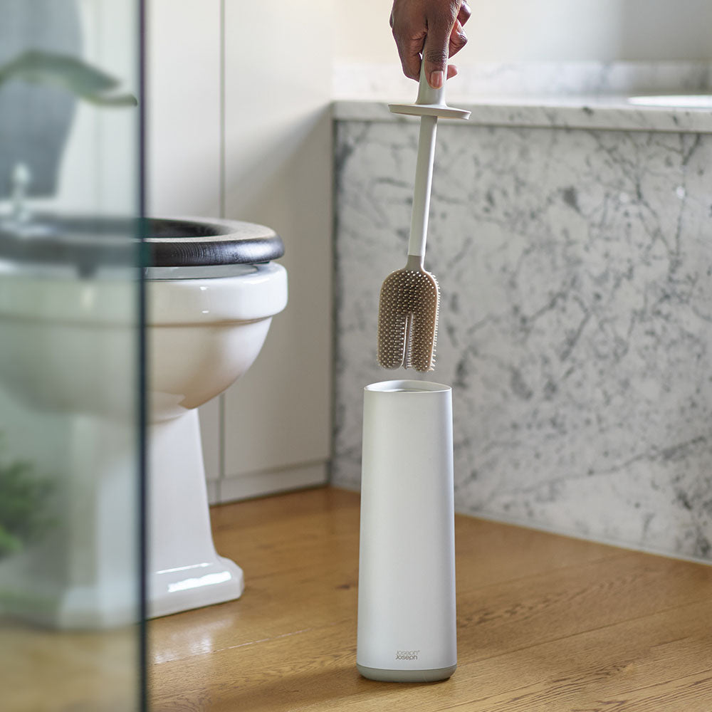 Joseph Joseph Bathroom Cream Toilet Brush - Flex 360 Toilet Brush Ecru Accessories Sterling Home 1