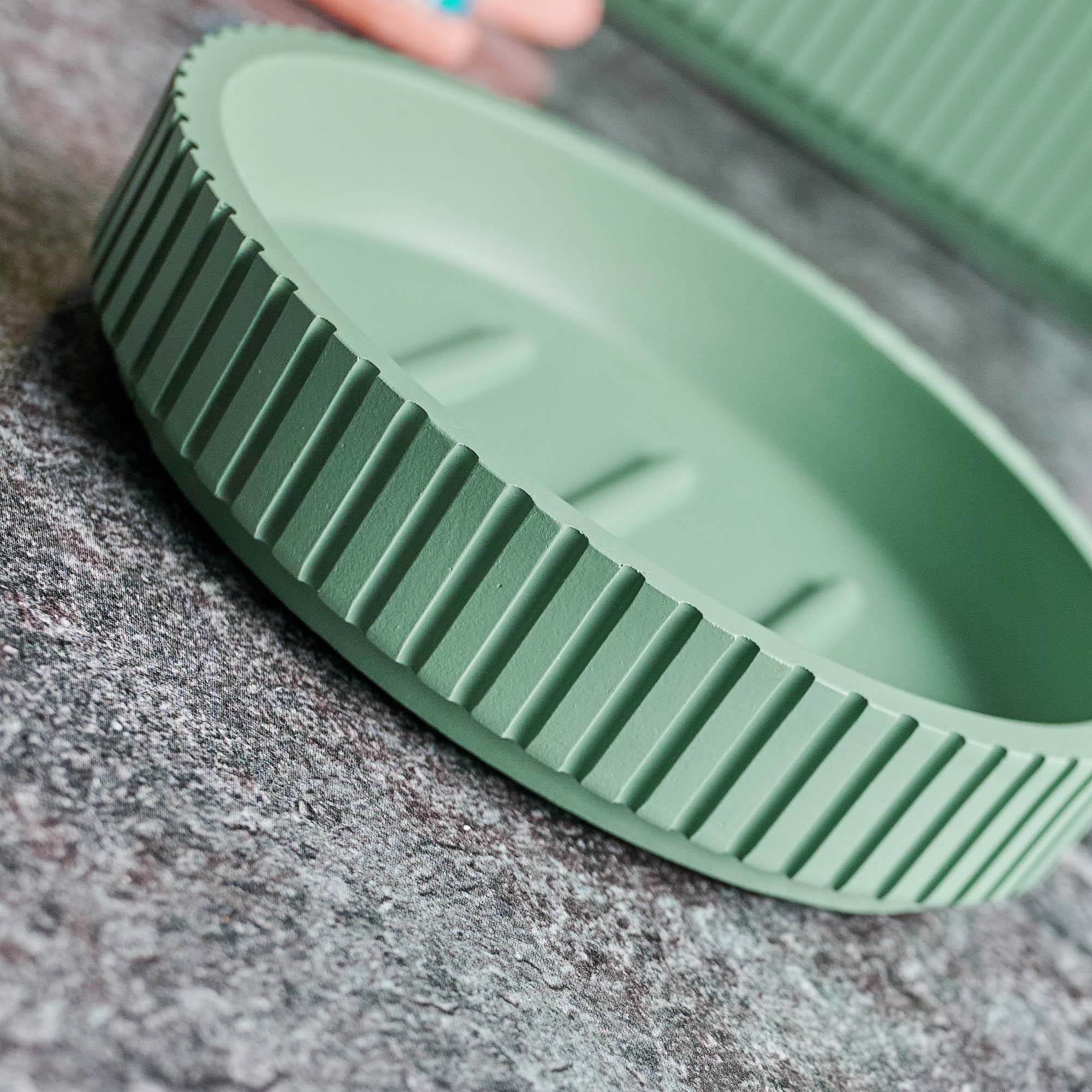 Berkeley Green Soap Dish - DISC Berkeley Soap Dish Green Accessories Sterling Home 3