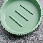 Berkeley Green Soap Dish - DISC Berkeley Soap Dish Green Accessories Sterling Home 4