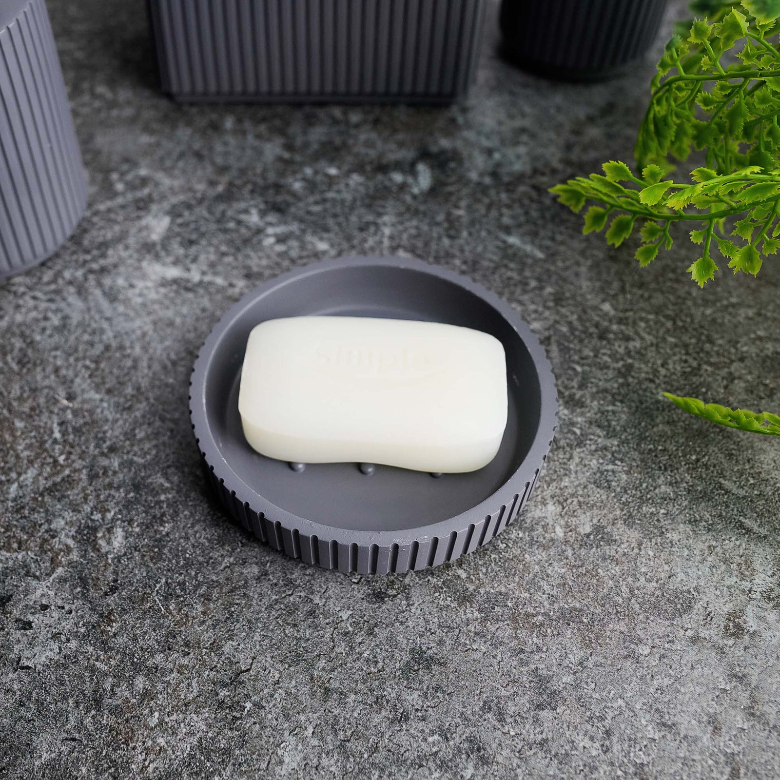 Berkeley Grey Soap Dish - SALE Berkeley Soap Dish Grey Accessories Sterling Home 1