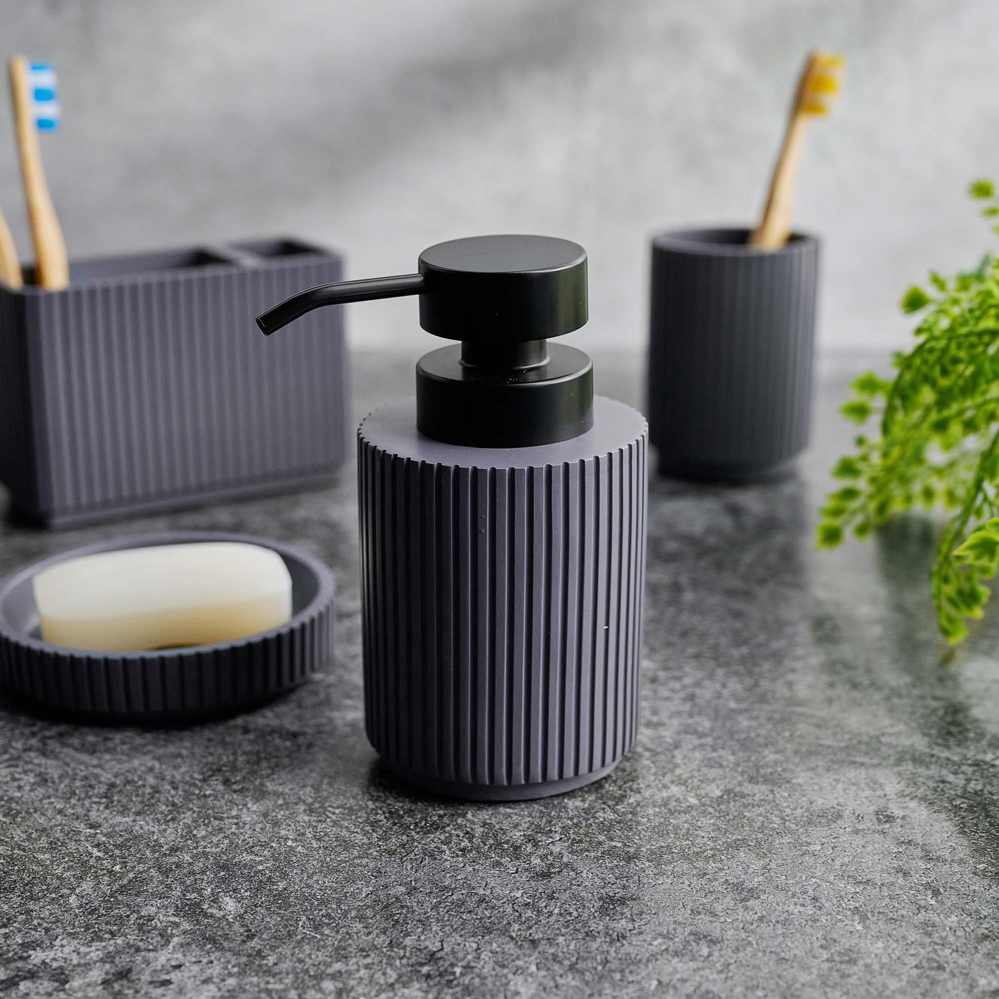 Berkeley Grey Soap Dispenser - Berkeley Soap Dispenser Grey Accessories Sterling Home 1