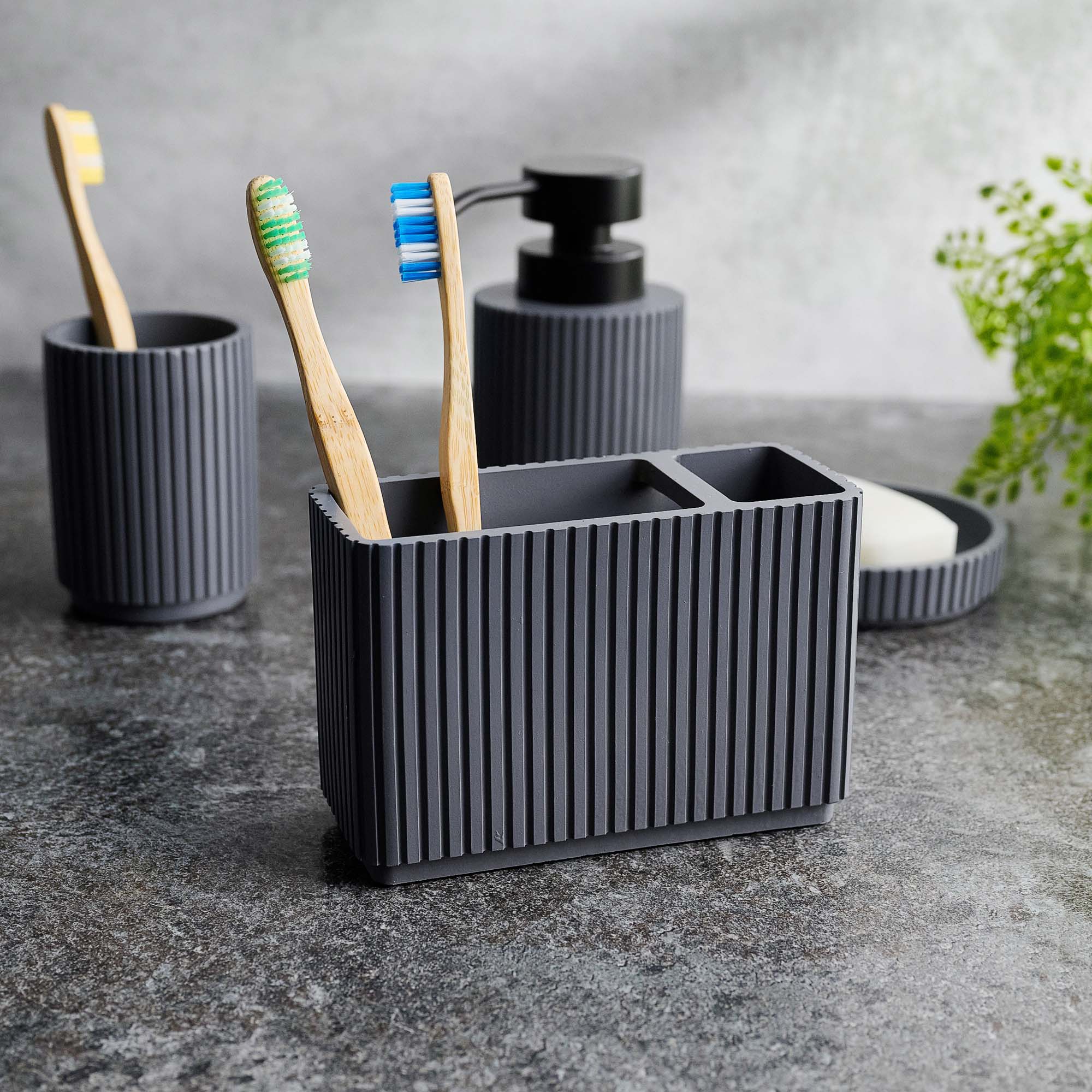 Berkeley Grey Toothbrush Tidy - Berkeley Toothbrush Tidy Grey Accessories Sterling Home 1