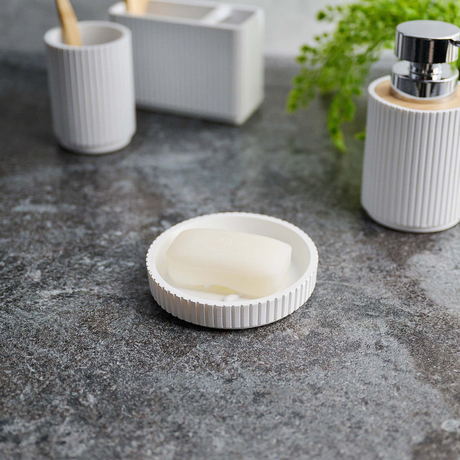 Berkeley White Soap Dish - Berkeley Soap Dish White Accessories Sterling Home 1