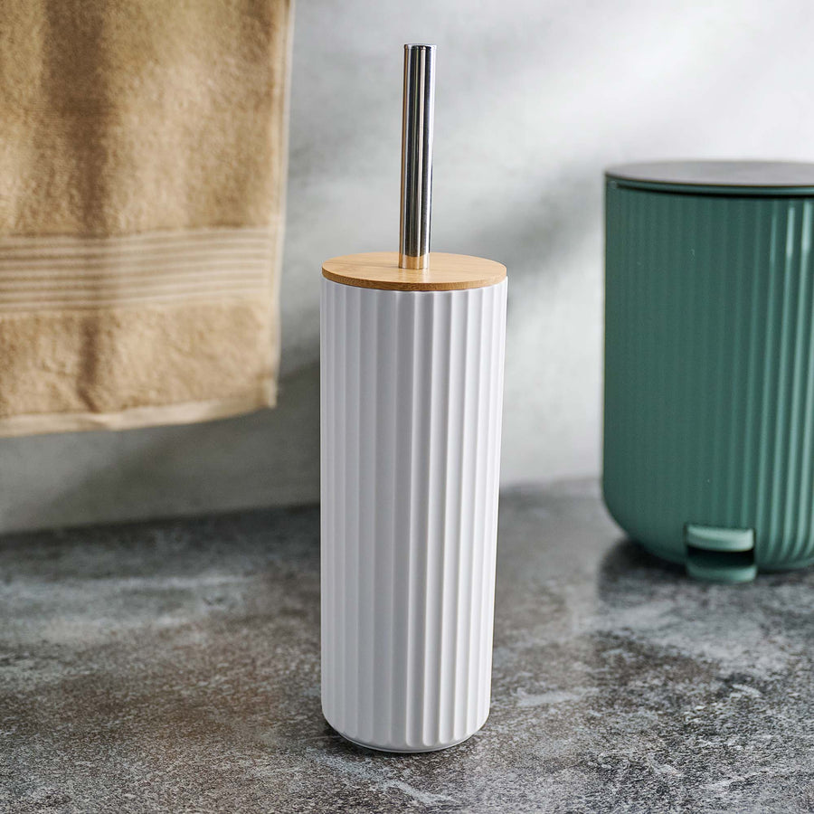 Berkeley White Toilet Brush - Berkeley Toilet Brush White Accessories Sterling Home 1