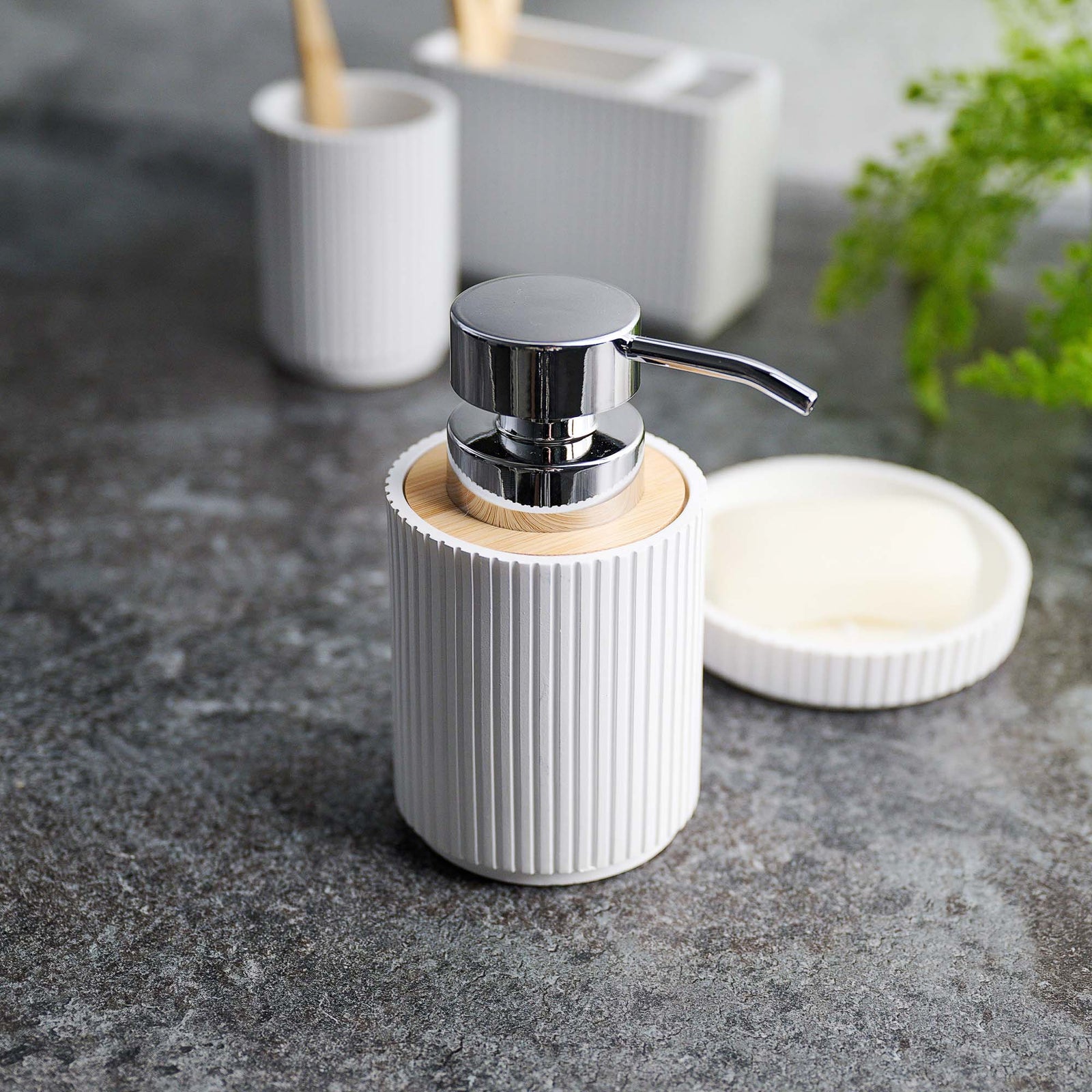 Berkeley White Soap Dispenser - Berkeley Soap Dispenser White Accessories Sterling Home 1
