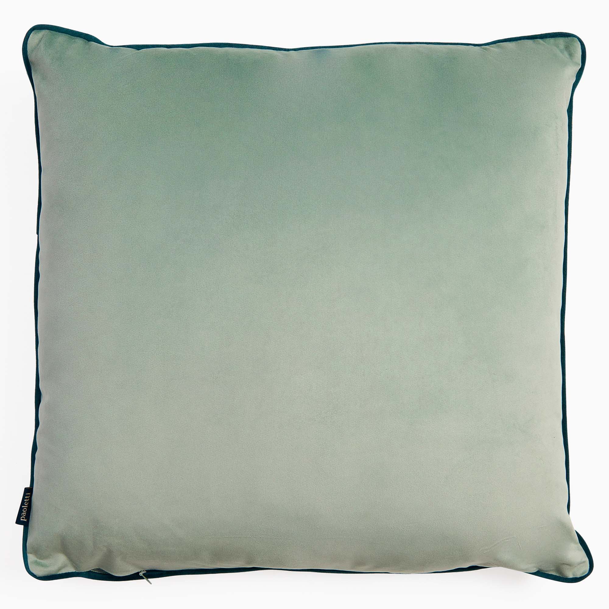 Meridian Velvet Mint & Teal Square Cushion - DISC Meridian Velvet Piped 55CM x55CM Cushion Min/Teal Accessories Sterling Home 2