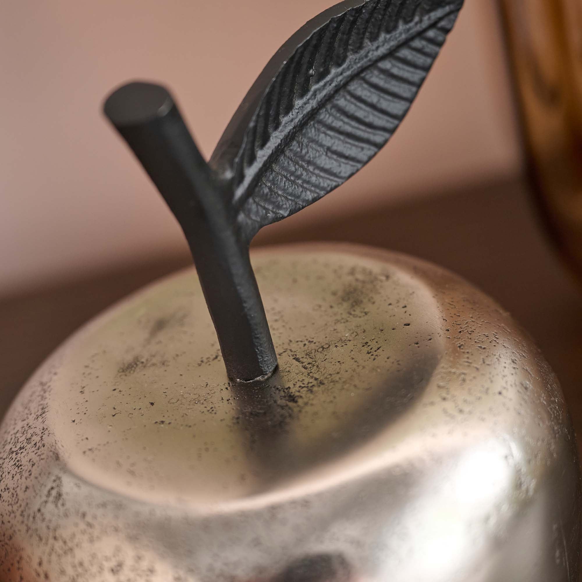 Metallic Apple Decoration Silver - DISC Metallic Apple Decoration 17.5CM Silver Accessories Sterling Home 3