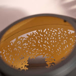 Tree Cutout Black Lantern - DISC Tree Cutout 26CM Lantern Black Accessories Sterling Home 4