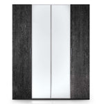 Onyx Glass 4 Door Wardrobe - 4 Door Glass Wardrobe Storage Sterling Home 1