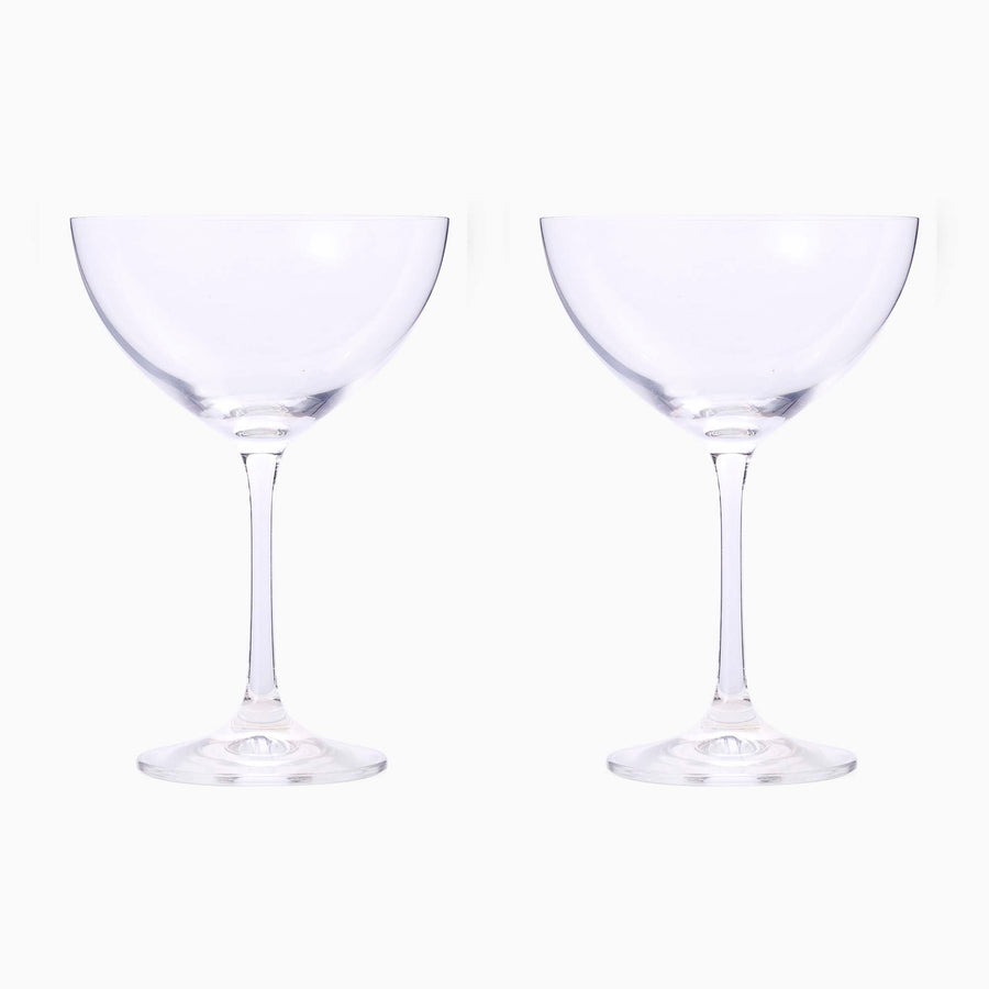 Eternity Crystal Set of 2 Coupe Glasses - Eternity Crystal - Crystal Coupe glass S/2 Accessories Sterling Home 2