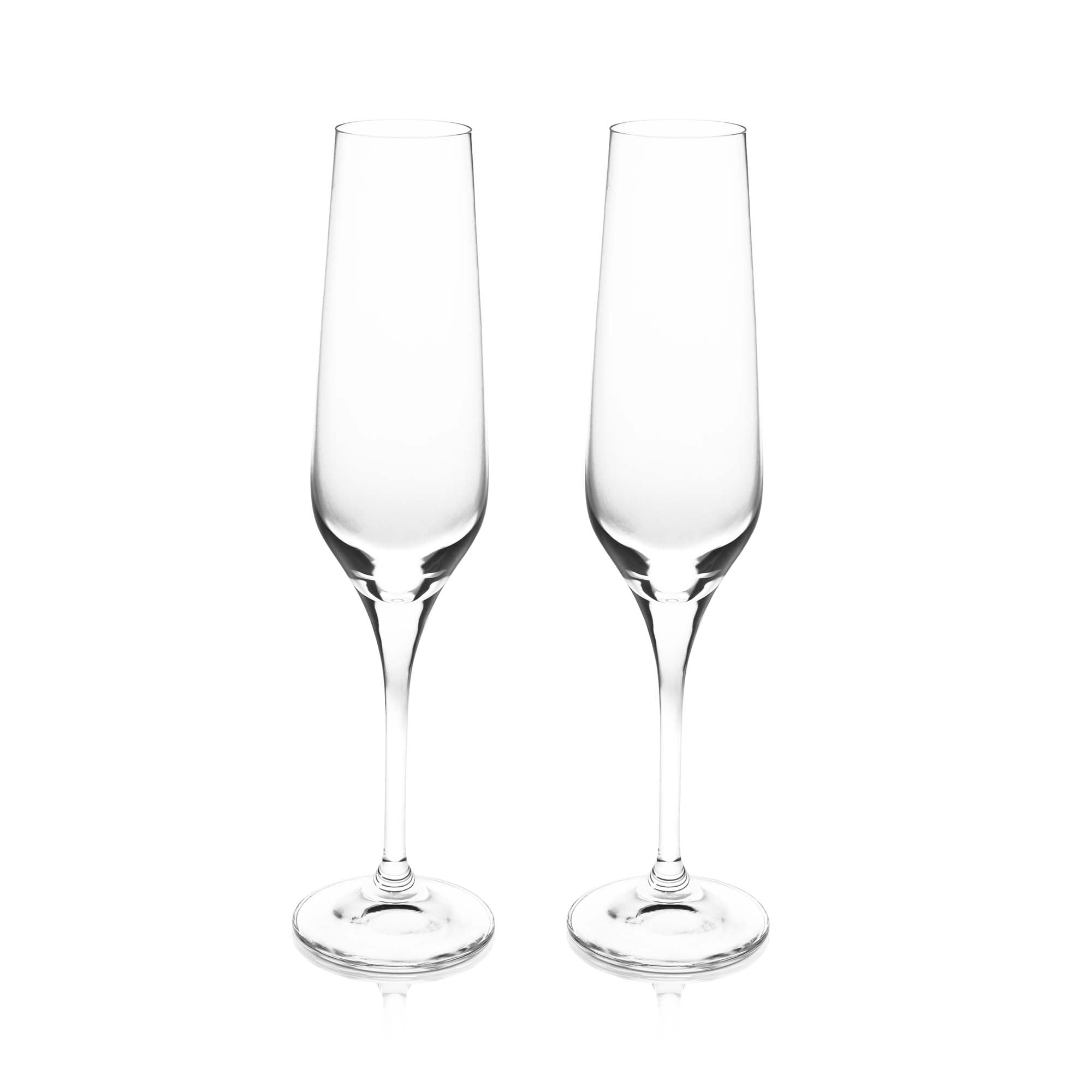 Eternity Crystal Set of 2 Champange flute - Eternity Crystal - Champange flute glass S/2 Accessories Sterling Home 1