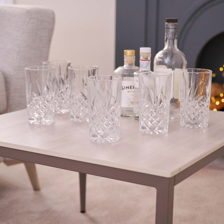 Belvedere Set of 6 Hiball Glasses - Belvedre High Ball Glasses S/6 Accessories Sterling Home 1