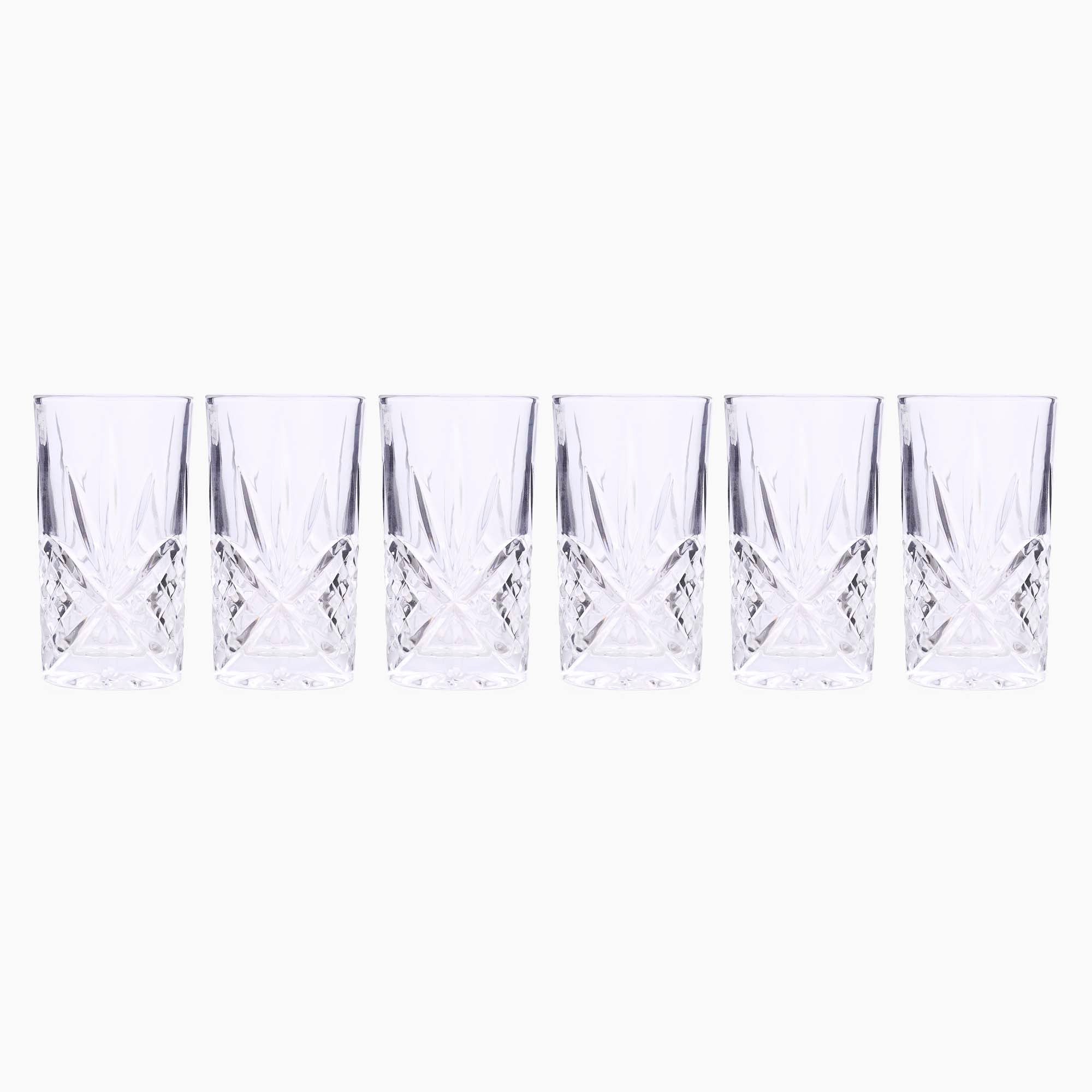 Belvedere Set of 6 Hiball Glasses - Belvedre High Ball Glasses S/6 Accessories Sterling Home 2