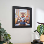 Male Highland Cow On Loo Wall Art - Male Highland Cow On Loo 30x30 Accessories Sterling Home 1