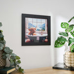 Highland Cow In Black Bath Wall Art - Highland Cow In Black Bath 30x30 Accessories Sterling Home 1