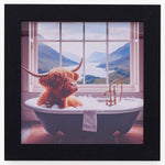 Highland Cow In Black Bath Wall Art - Highland Cow In Black Bath 30x30 Accessories Sterling Home 2