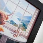 Highland Cow In Black Bath Wall Art - Highland Cow In Black Bath 30x30 Accessories Sterling Home 4