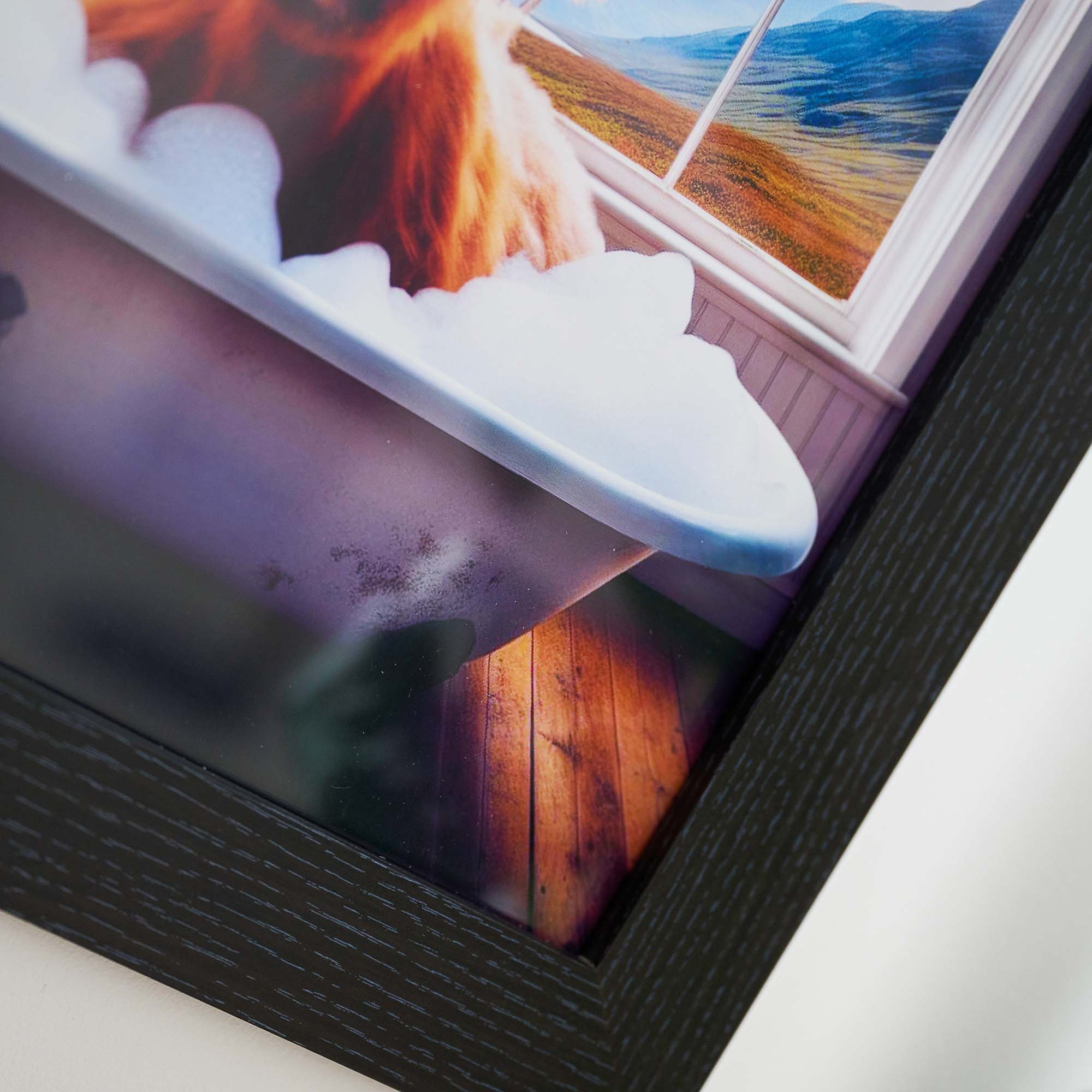 Highland Cow In White Bath Wall Art - Highland Cow In White Bath 30x30 Accessories Sterling Home 4