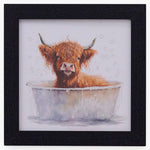 Baby Highland Cow Full Bath Liquid Art - DISC Baby Highland Cow Full Bath 30x30 Liquid Art Accessories Sterling Home 2