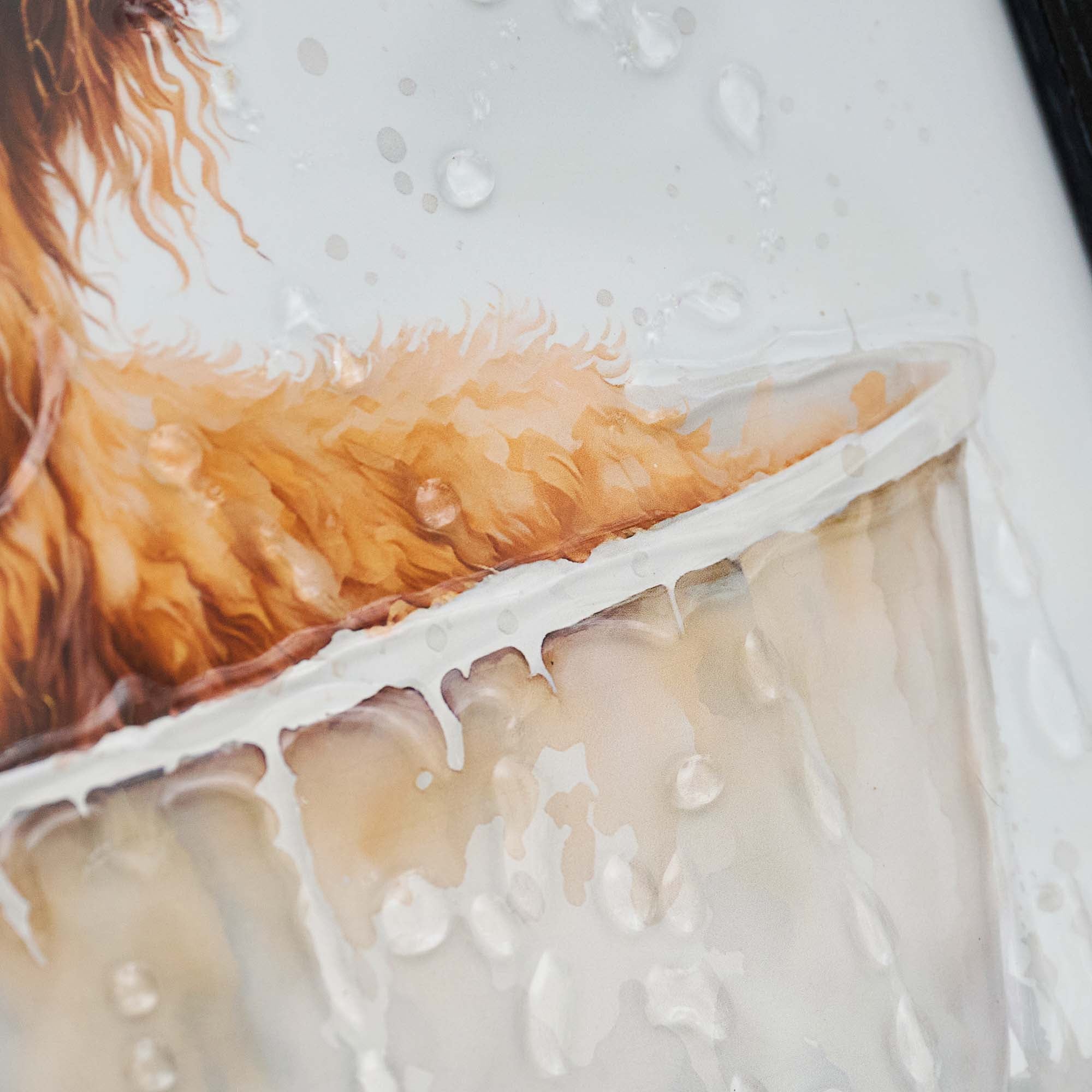 Baby Highland Cow Full Bath Liquid Art - DISC Baby Highland Cow Full Bath 30x30 Liquid Art Accessories Sterling Home 4