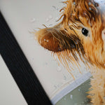 Baby Highland Cow Close Up Liquid Art - DISC Baby Highland Cow Up Close 30x30 Liquid Art Accessories Sterling Home 4