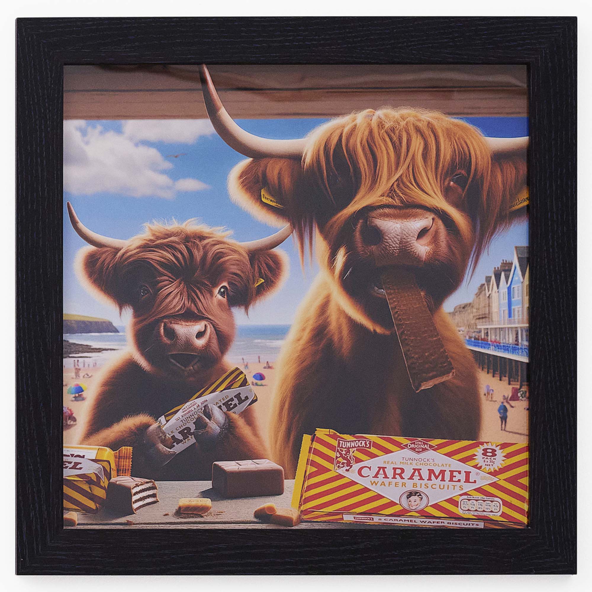 Highland Cow With Tunnocks - Highland Cows With Tunnocks 40x40 Accessories Sterling Home 2