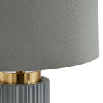 Iconic Grey Textured Ceramic And Gold Metal Table Lamp - DISC Ionic Grey Textured Ceramic Gold Metal Table Lamp Accessories Sterling Home 4