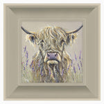 Highland Cow Lavender Framed Print - Lavender Small 46X46 Framed Print Accessories Sterling Home 1