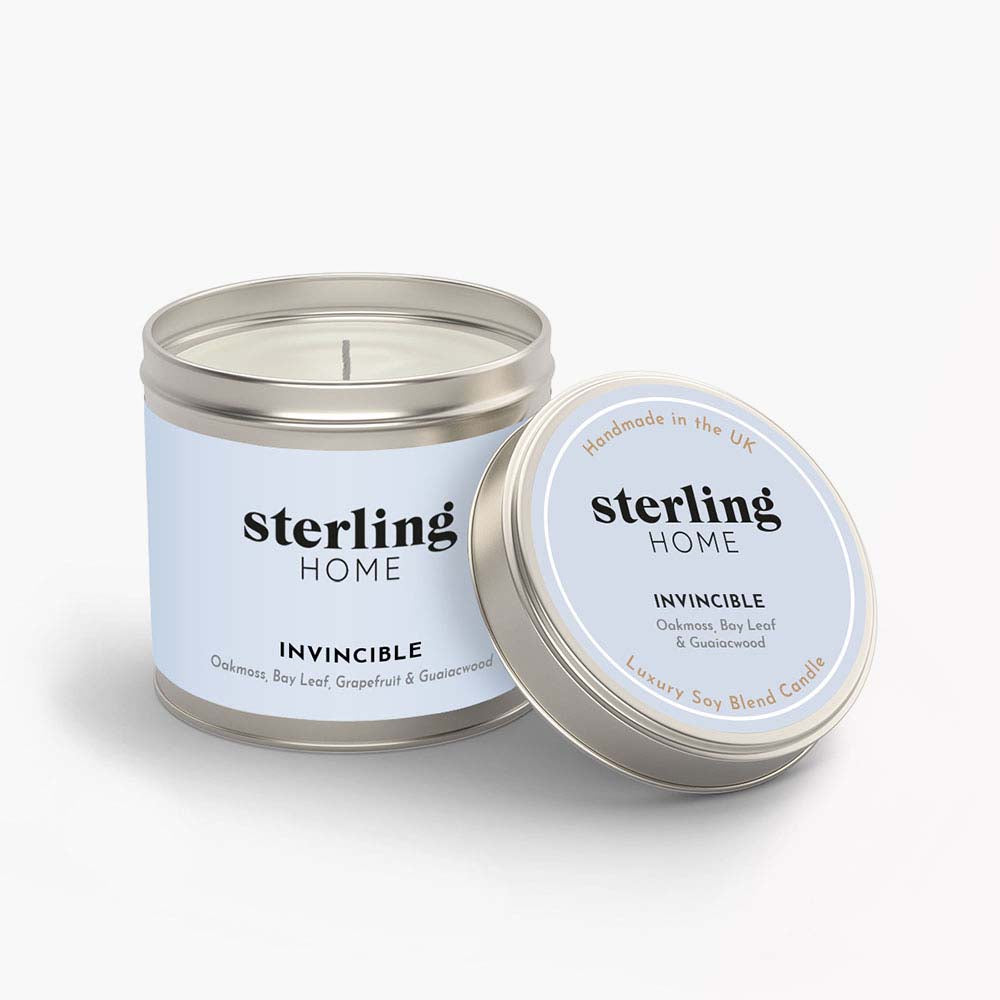 Sterling Home Fragrance Invincible Tin Candle - 180G Soy Blend Tin Candle - Invincible Accessories Sterling Home 3