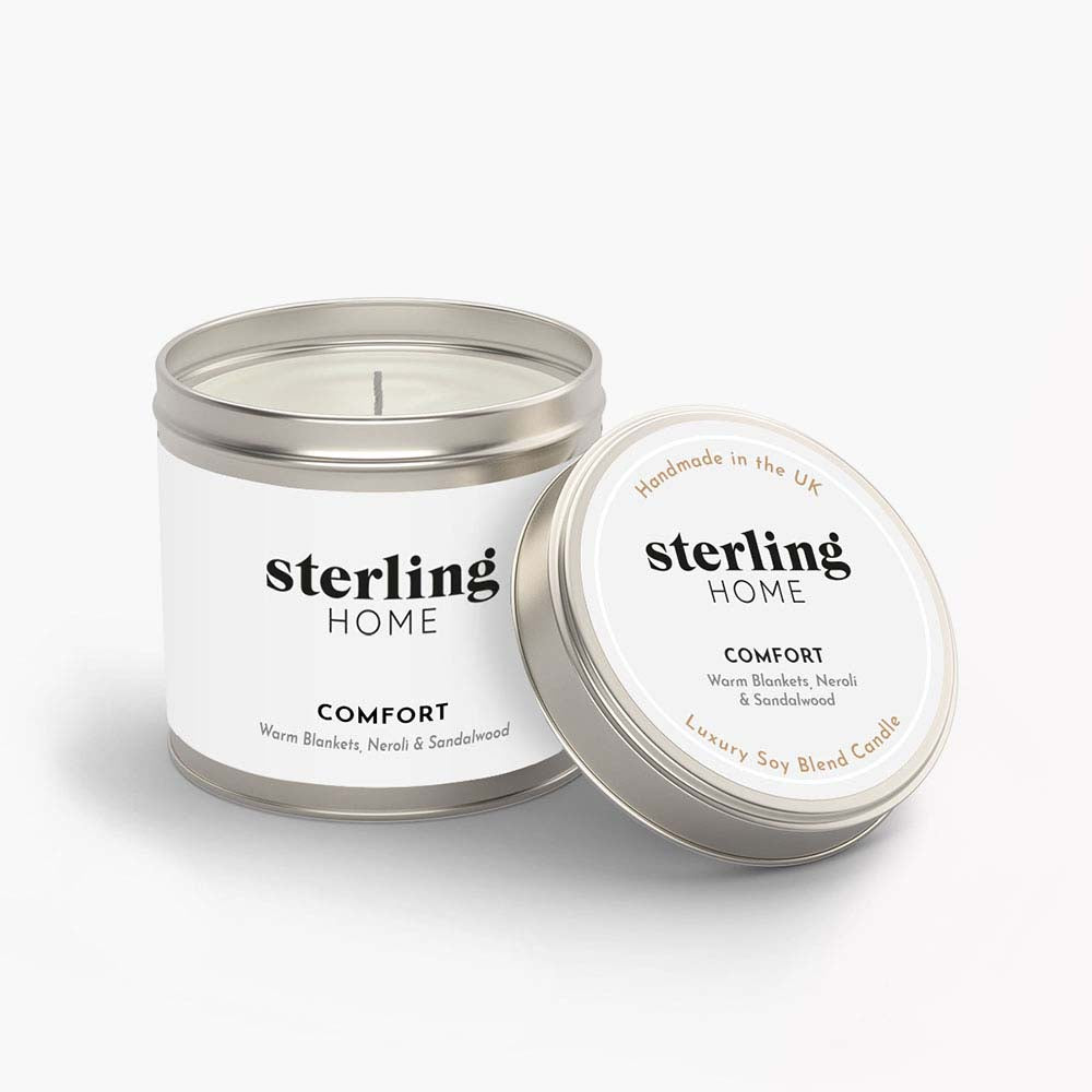 Sterling Home Fragrance Comfort Tin Candle - 180G Soy Blend Tin Candle - Comfort Accessories Sterling Home 3