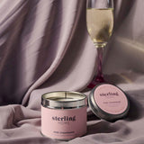 Sterling Home Fragrance Pink Champagne Tin Candle