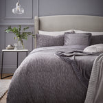 Catherine Lansfield Allure Sparkle Grey Duvet Cover Set Super King Sterling Home 1