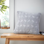 Chunky Marl Knit Silver Square Cushion - Chunky Marl Knit Silver Cushion 45x45CM Accessories Sterling Home 1