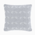 Chunky Marl Knit Silver Square Cushion - Chunky Marl Knit Silver Cushion 45x45CM Accessories Sterling Home 2