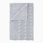 Chunky Marl Knit Silver Throw - DISC Chunky Marl Knit Silver Throw 130x170CM Accessories Sterling Home 2
