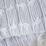 Chunky Marl Knit Silver Throw - DISC Chunky Marl Knit Silver Throw 130x170CM Accessories Sterling Home 4