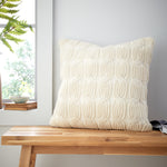 Chunky Marl Knit Cream Square Cushion - DISC Chunky Marl Knit Cream Cushion 45x45CM Accessories Sterling Home 1