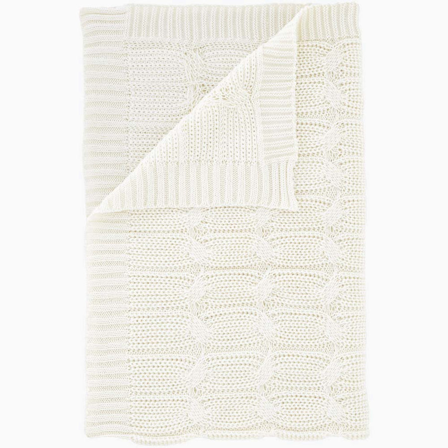 Chunky Marl Knit Cream Throw - Chunky Marl Knit Cream Throw 130x170CM Accessories Sterling Home 2