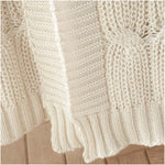Chunky Marl Knit Cream Throw - Chunky Marl Knit Cream Throw 130x170CM Accessories Sterling Home 4