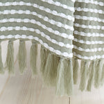 Stab Stitch Green Throw - DISC Stab Stitch Sage Throw 125x150CM Accessories Sterling Home 4