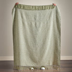 Stab Stitch Green Throw - DISC Stab Stitch Sage Throw 125x150CM Accessories Sterling Home 6