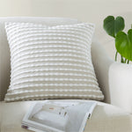 Stab Stitch Cream Square Cushion - DISC Stab Stitch Natural Cushion 43x43CM Accessories Sterling Home 1